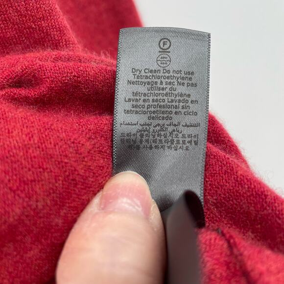 John Varvatos Men’s 100%‎ Cashmere Sweater, Rust Color, Sz. XL **SMALL HOLE** - Picture 8 of 13